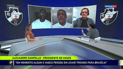 Alexandre Campello bate boca com apresentadores do SporTV: ”Por que vocês não estão de máscara?”