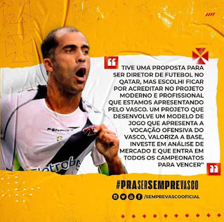Felipe afirma ter recusado proposta do Catar para ser diretor do Vasco