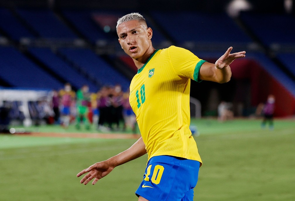 Richarlison marcou hat-trick pela Seleção Olímpica