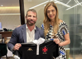 Presidente do Vasco e Leila Pereira, mandatária do Palmeiras