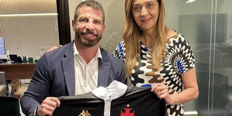 Presidente do Vasco e Leila Pereira, mandatária do Palmeiras
