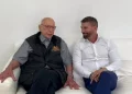 Pedrinho, presidente do Vasco, e José Lamacchia, dono da Crefisa