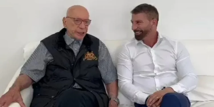 Pedrinho, presidente do Vasco, e José Lamacchia, dono da Crefisa