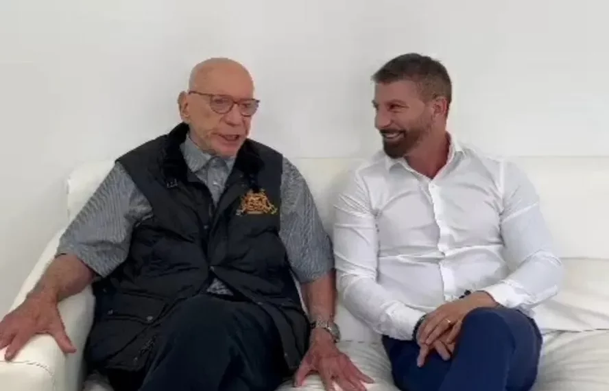 Pedrinho, presidente do Vasco, e José Lamacchia, dono da Crefisa