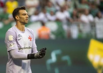 Léo Jardim durante Palmeiras x Vasco