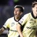 Colidio e Lescano comemoram gol pelo Vasco