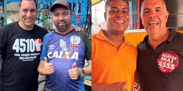 Clássico dos Milhões nas urnas Edmundo e Marcos Braz representam rivalidade Vasco x Flamengo na corrida por votos